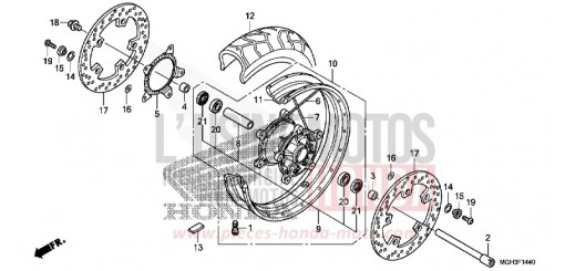 ROUE AVANT VFR1200XC de 2012